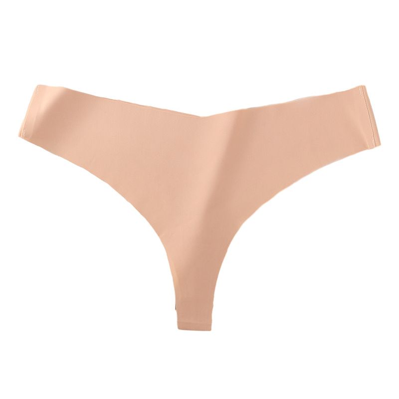 5-Piece New Women's Sexy Thong - Plus-Size Ice Silk Seamless Thin Underwear with Butt-Lifting Breathable & Low-Waist Cotton Lining