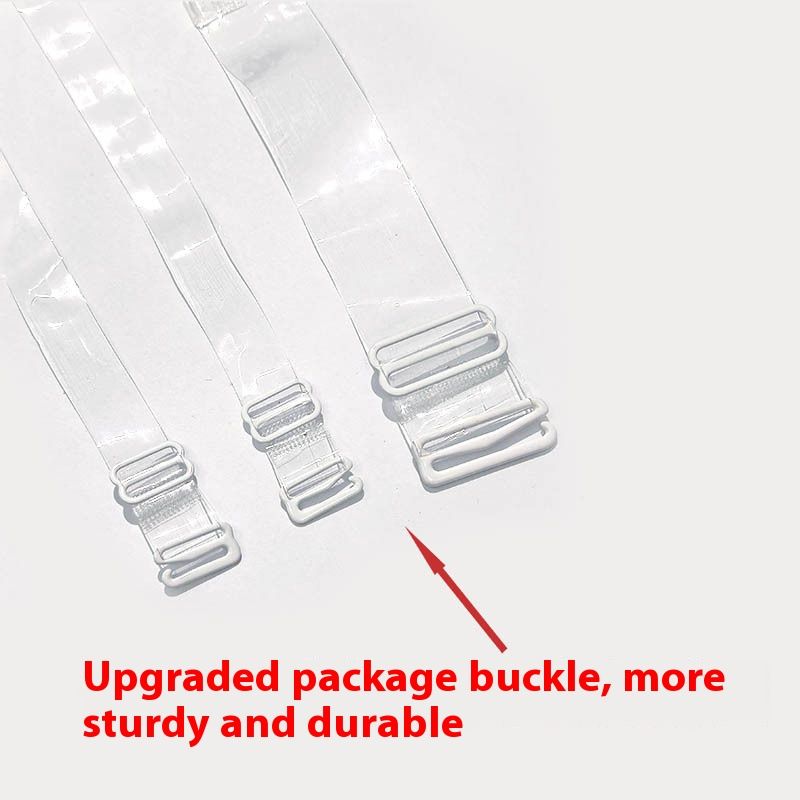 Women's Plus Size Bra with Clear Straps Ultra - Thin Invisible Off - Shoulder Backless Underwired CD Half Cup Bra