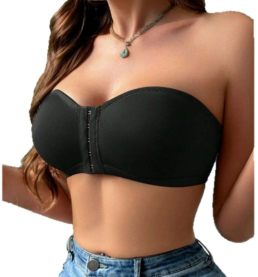 Sexy Sports Bandeau - Full Cup with Seamless Thin Pads | Lift & Bust-Minimizing, Back-Beautifying | 90% Nylon, Apricot/Pink, S-XXL
