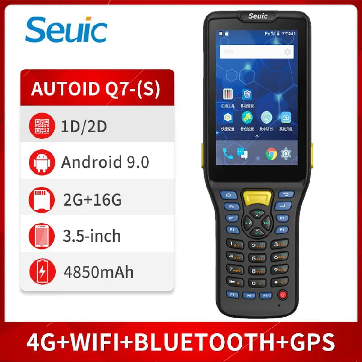Seuic AUTOID Q7S Grip Handheld Acquisition Terminal PDA Android GPS Bluetooth WIFI Data Collector 4G+64G