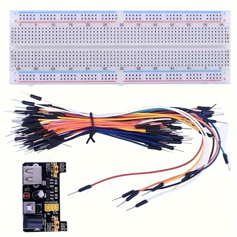 830Pcs/Box DIY Project Starter Kit for Arduino UNO R3 Kit Electronic DIY Component Set With Tie-points Breadboard Resistor Compatible with Arduino, Raspberry Pi