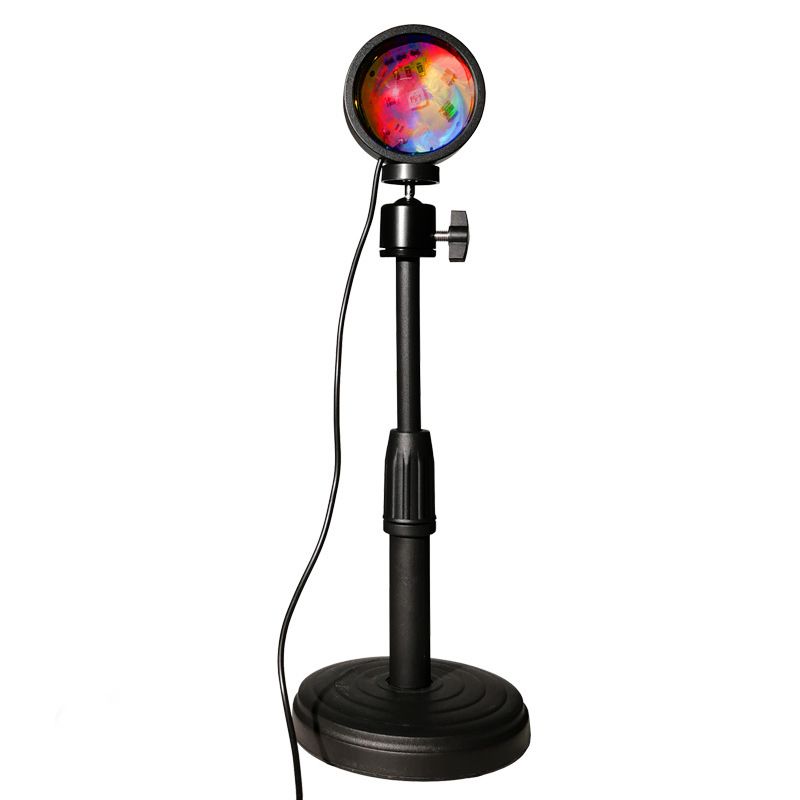 Sunset lamp online celebrity projection atmosphere Sunset lamp RGB remote control 16 color light remote control creative sunset lamp 16 RGB plastic USB interface 5V