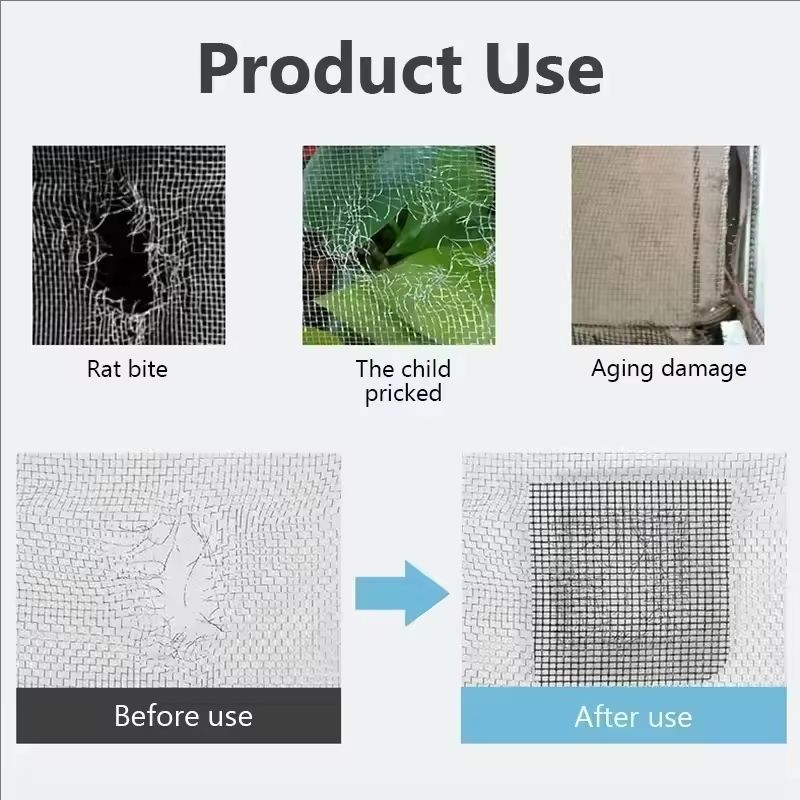 Waterproof Window Screen Repair Tape Door Window Fix Self-adhesive Net Patch Anti-Insect Mosquito Mesh Broken Holes Repair stick