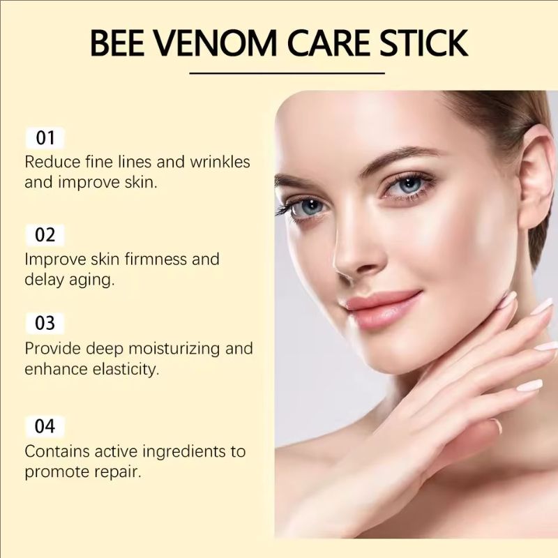 Bee-Venom Neck Care Stick Contains Collagen Lift & Tighten Skin Lighten Neck Lines Double Chin Moisturizing Beauty Neck Cream