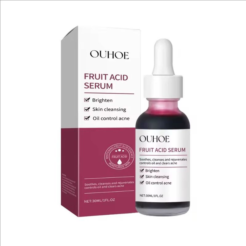 Pore Shrinking Serum Fruit Acid Exfoliating Skin Cleansing Repair Soothe Moisturizing Daily Oil Control Brightening Facial Serum