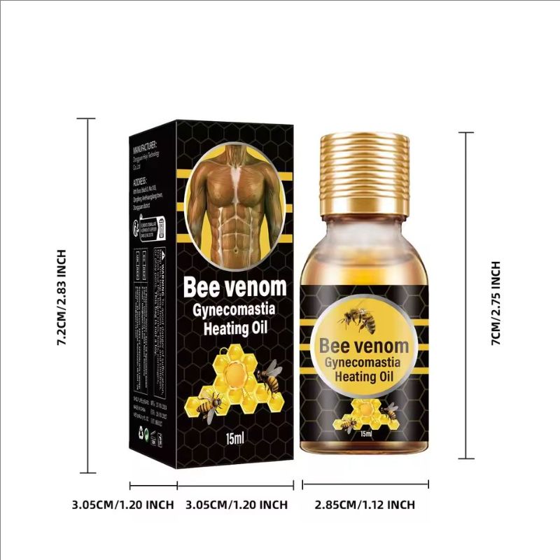 Bee Gynecomastia Heating Oil, Best Men Bee Oil, Men Oil, Men Bee Oil, Gynecomastia Tightening Oil For Men 15ml