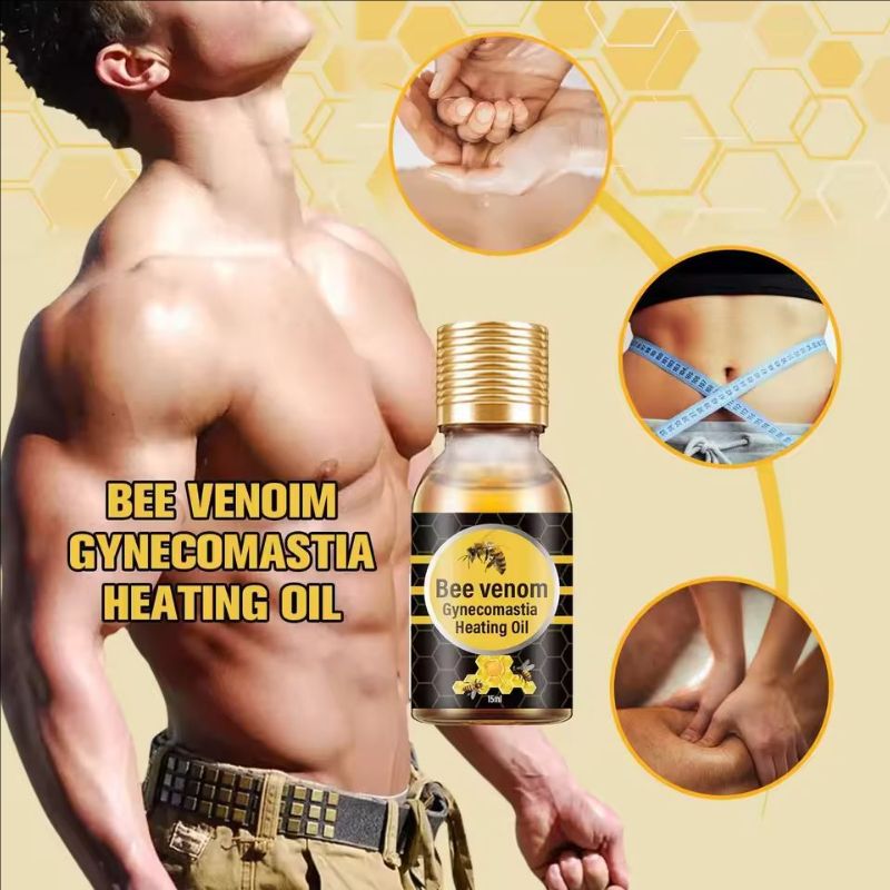 Bee Gynecomastia Heating Oil, Best Men Bee Oil, Men Oil, Men Bee Oil, Gynecomastia Tightening Oil For Men 15ml