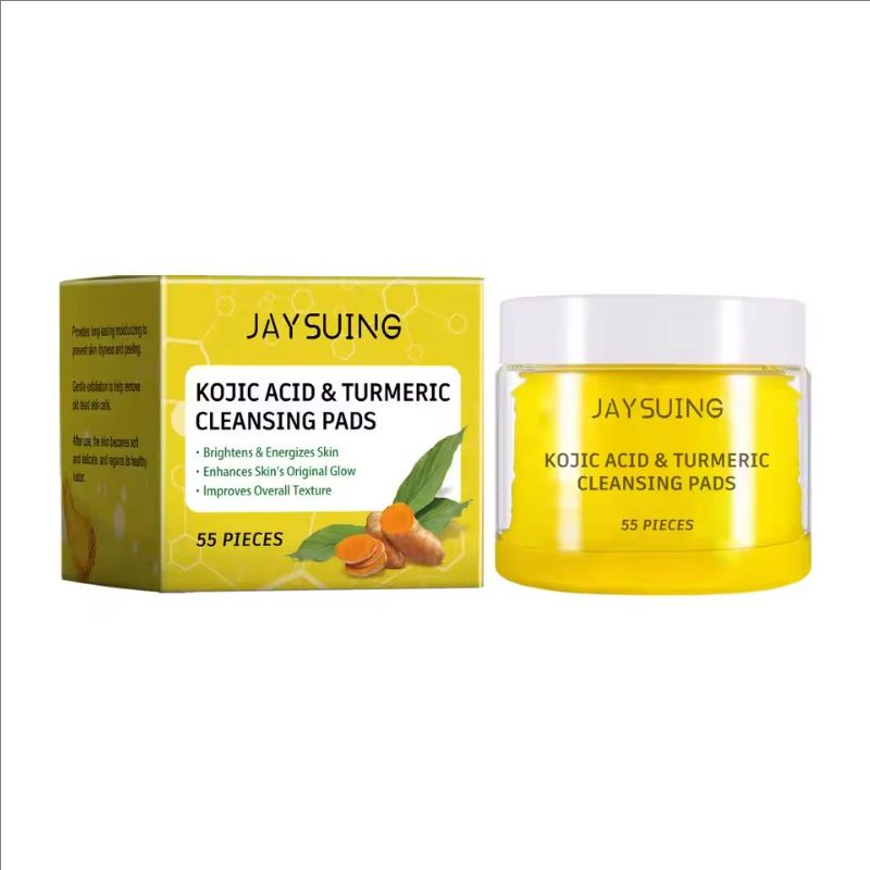 Turmeric Cleaning Pads Exfoliating Pads Dark Spo-ts Removal Unclog Pores Brightening Moisturizing Cleaning Facial Washing Sponge