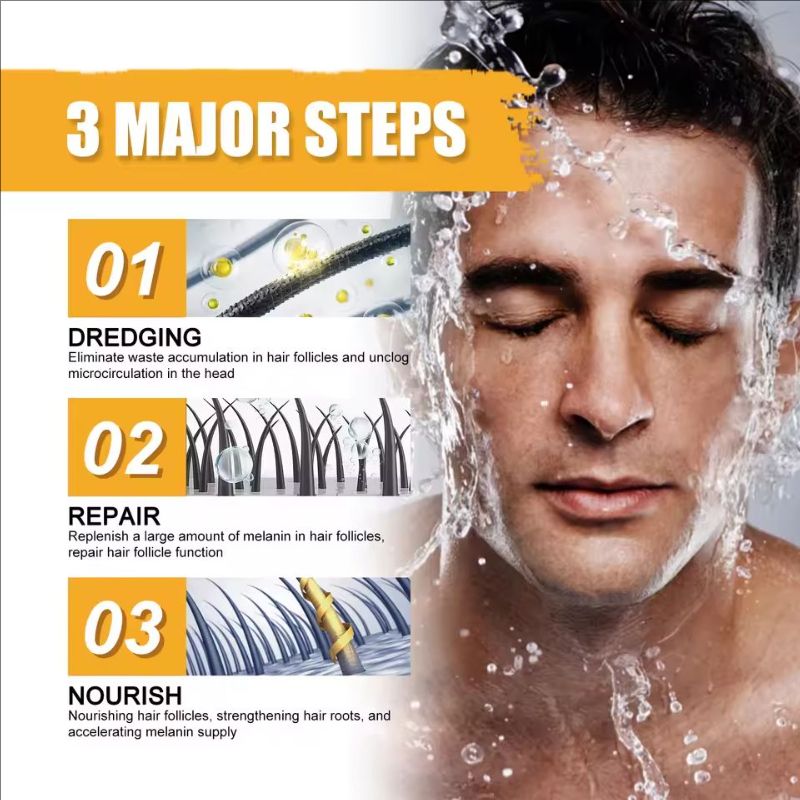 Men's Hair Soap Supports Deep Cleaning,Hair Melanin booster Improves growth,Natural Hair Care Soap For All Hair Types