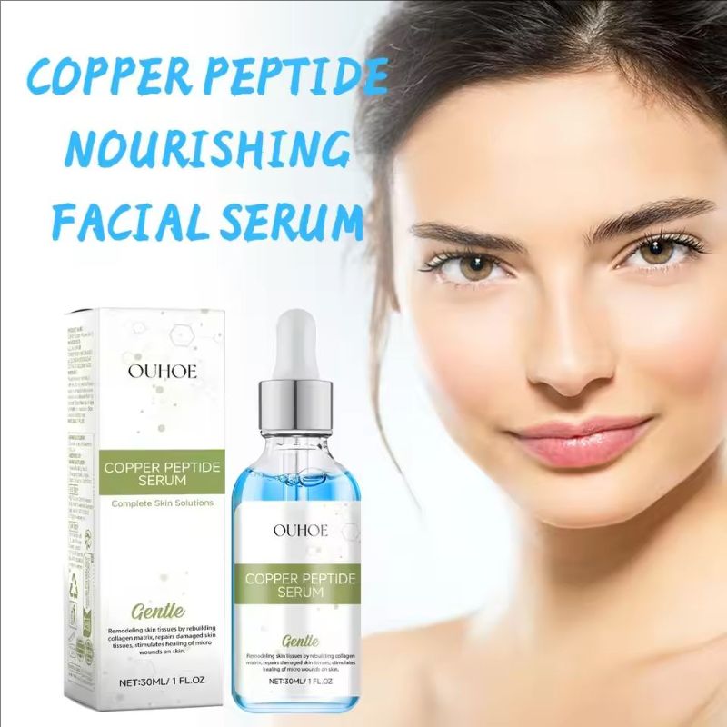 30ml Copper Peptide Anti Aging Facial Serum Nourishing Skin Care Reduce Fine Lines Wrinkles Firming Brightening Face Serum