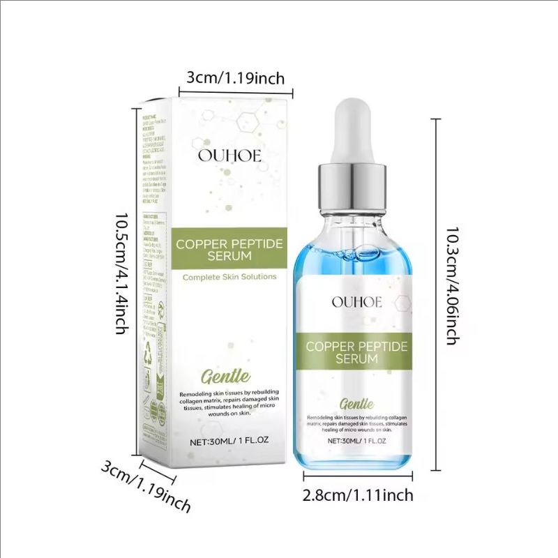 30ml Copper Peptide Anti Aging Facial Serum Nourishing Skin Care Reduce Fine Lines Wrinkles Firming Brightening Face Serum