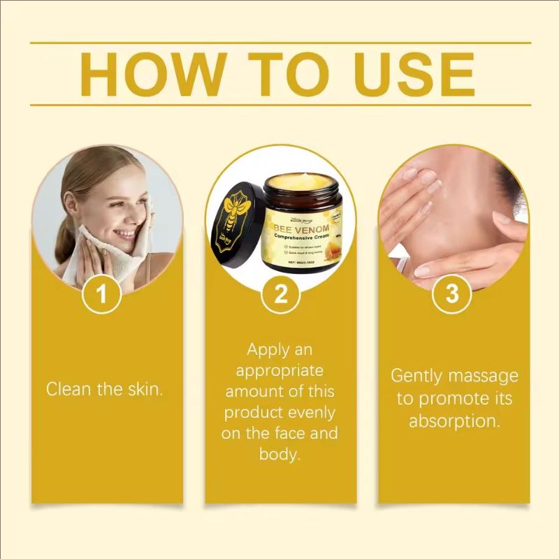 Bee Venom Skin Moisturizer Nourish Dryness Anti Cellulite Keep Brighten Improve Sagging Reduce Dull Body Care Creams