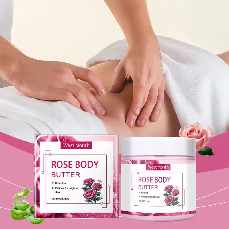 Rose Body Butter Cream Reduce Dryness Improve Skin Smoothness Repair Rough Moisturizing Remove Odors Body Cream