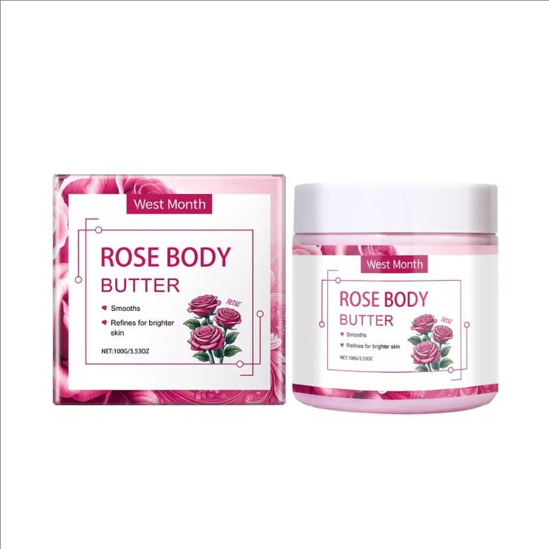 Rose Body Butter Cream Reduce Dryness Improve Skin Smoothness Repair Rough Moisturizing Remove Odors Body Cream
