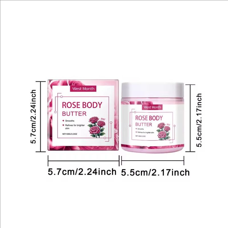 Rose Body Butter Cream Reduce Dryness Improve Skin Smoothness Repair Rough Moisturizing Remove Odors Body Cream