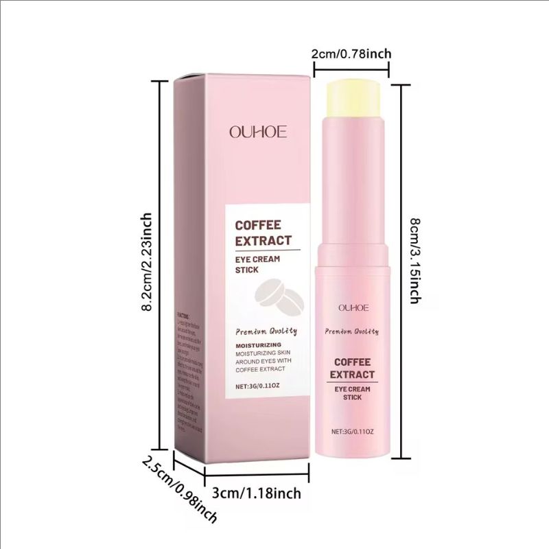 Caffeine Eye Cream Stick Lifting Firming Brighten Eyes Skin Fade Fine Lines Anti Puffiness Hydrating Moisturizing Eye Care Cream
