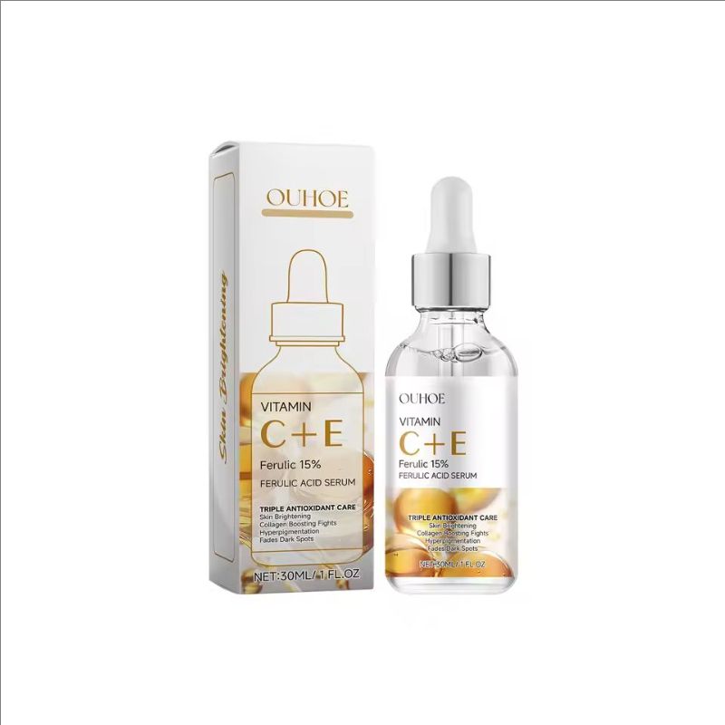 Ferulic Acid Serum Fade Fine Lines Firming Moisturizing Brightening Shrink Pores Vitamin C E Facial Essence Nourishing Skin Care