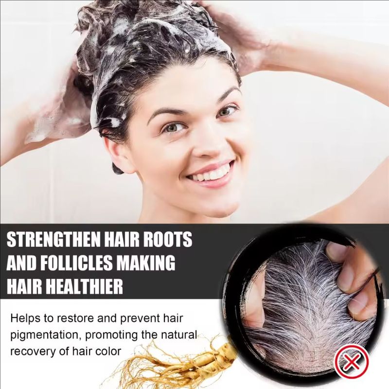 Darkening Hair Soap Blackening Beard Eyebrows Deep Cleansing Strengthen Nourish Repairing White Grey Hairs Treatment Shampoo Bar