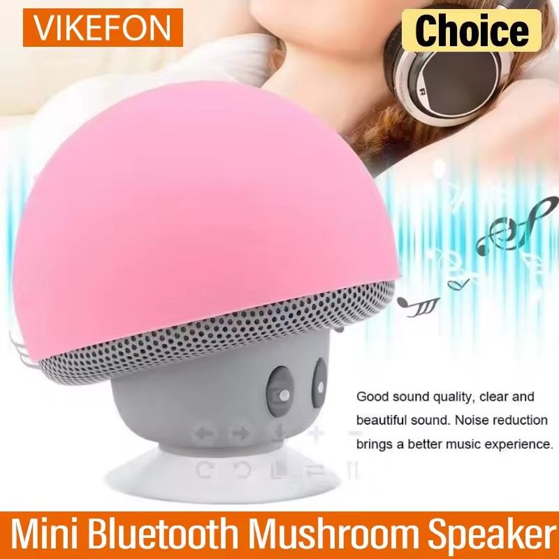 Mini Bluetooth Mushroom Speaker Waterproof Can Be Used as a Mobile Phone Holder Suitable for Family Parties and Small Parties
