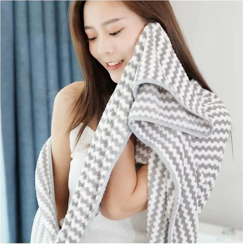 Microfibre Bath Towel Coral Fleece Absorbent Towel Hair Face Hand Bath Towel Sets Soft Velvet Beach Water Absorption Towels