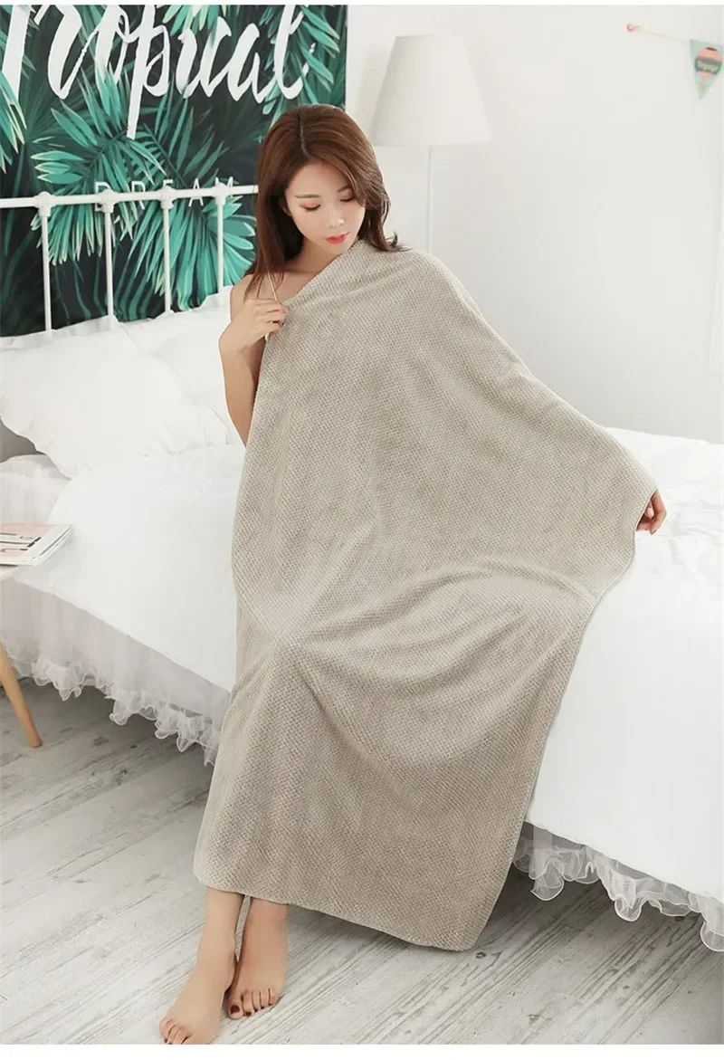 Microfibre Bath Towel Coral Fleece Absorbent Towel Hair Face Hand Bath Towel Sets Soft Velvet Beach Water Absorption Towels