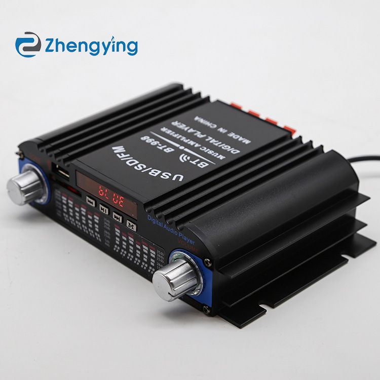 HiFi Sound Amplifier 4 Channel Digital Audio Bluetooth Amplifier 1600W Peak Power Karaoke Player FM Radio Support Remote Control