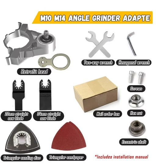 Angle Grinder Conversion Universal Head Adapter for 100mm 115mm 125mm M10 M14 Angle Grinder Polisher Polishing Tool Accessories