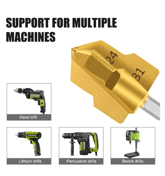 New 1/2/3Pcs PPR Lifting Drill Bit 20/25/32mm Step Drill Bit Set Hex Shank Hole Opener Core Drill Bits for Water Pipe Reaming