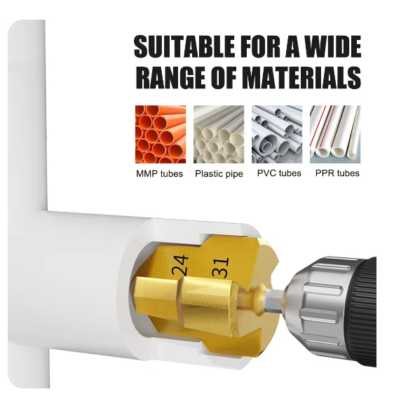 New 1/2/3Pcs PPR Lifting Drill Bit 20/25/32mm Step Drill Bit Set Hex Shank Hole Opener Core Drill Bits for Water Pipe Reaming