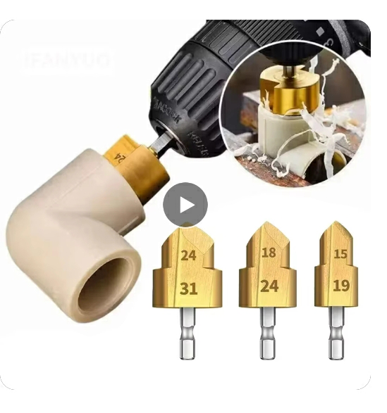 New 1/2/3Pcs PPR Lifting Drill Bit 20/25/32mm Step Drill Bit Set Hex Shank Hole Opener Core Drill Bits for Water Pipe Reaming
