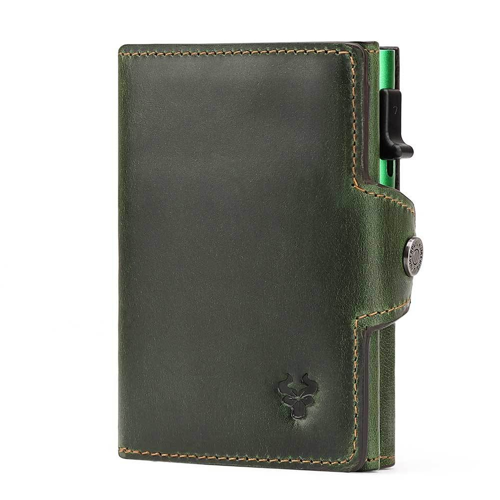 New Automatic Card Holder Genuine Leather Women's Wallet RFID Blocking Credit Cardholder Fashion Money Clips with Zipper Pocket
