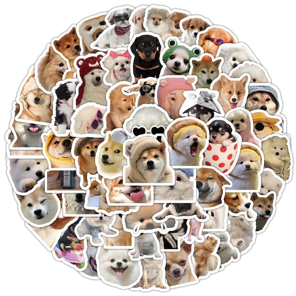 100pcs Funny Cat dog Stickers Cartoon Cute Decals Toy Stationery Guitar Phone Bicycle Laptop Luggage Car Graffiti Kids Sticker