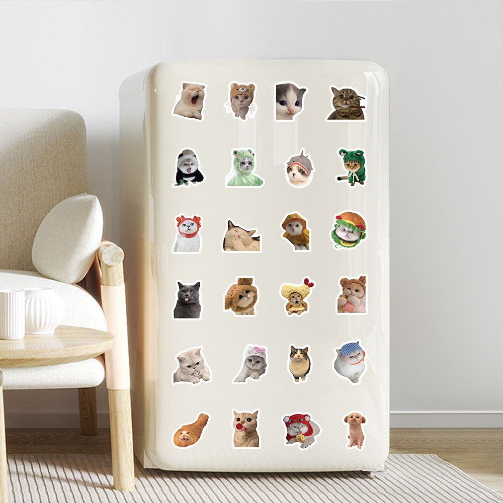100pcs Funny Cat dog Stickers Cartoon Cute Decals Toy Stationery Guitar Phone Bicycle Laptop Luggage Car Graffiti Kids Sticker