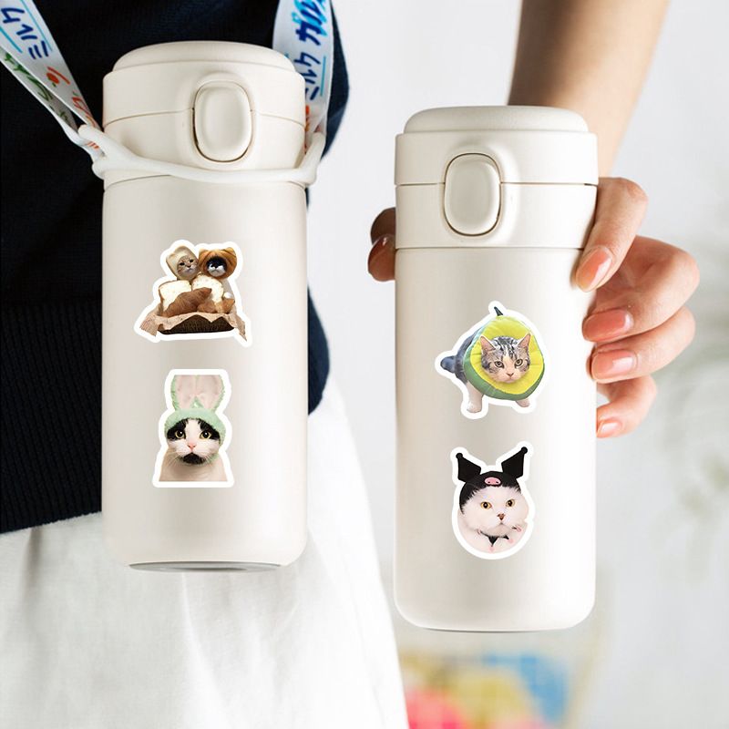100pcs Funny Cat dog Stickers Cartoon Cute Decals Toy Stationery Guitar Phone Bicycle Laptop Luggage Car Graffiti Kids Sticker