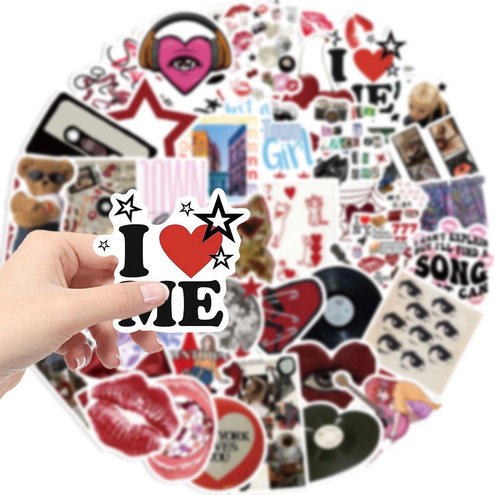 50pcs Downtown Y2K Girls Stickers Aesthetic Motorcycle Phone Car Skateboard Laptop Sticker Decal Classic Kids Toy