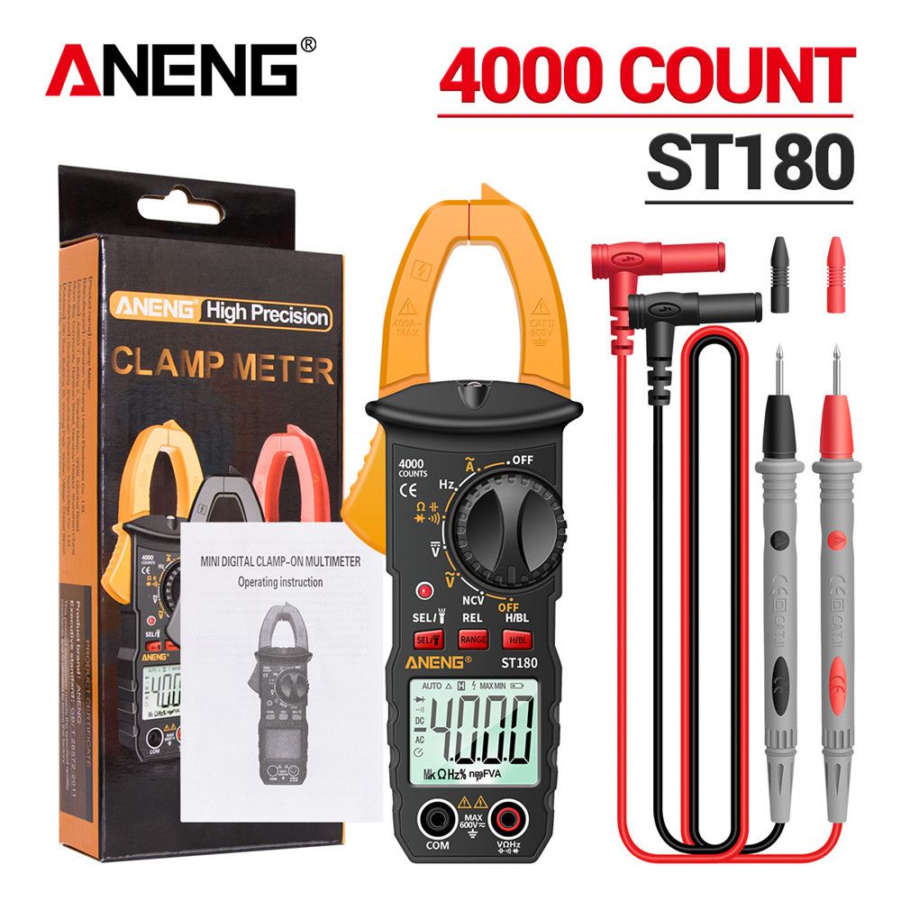 ANENG ST180 Smart Clamp Multimeter 600V Meter AC/DC Voltage Tester Ammeter Pliers Test Voltmeter Capacitance Ohm Current Tools