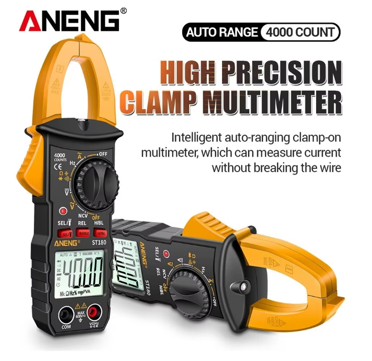 ANENG ST180 Smart Clamp Multimeter 600V Meter AC/DC Voltage Tester Ammeter Pliers Test Voltmeter Capacitance Ohm Current Tools