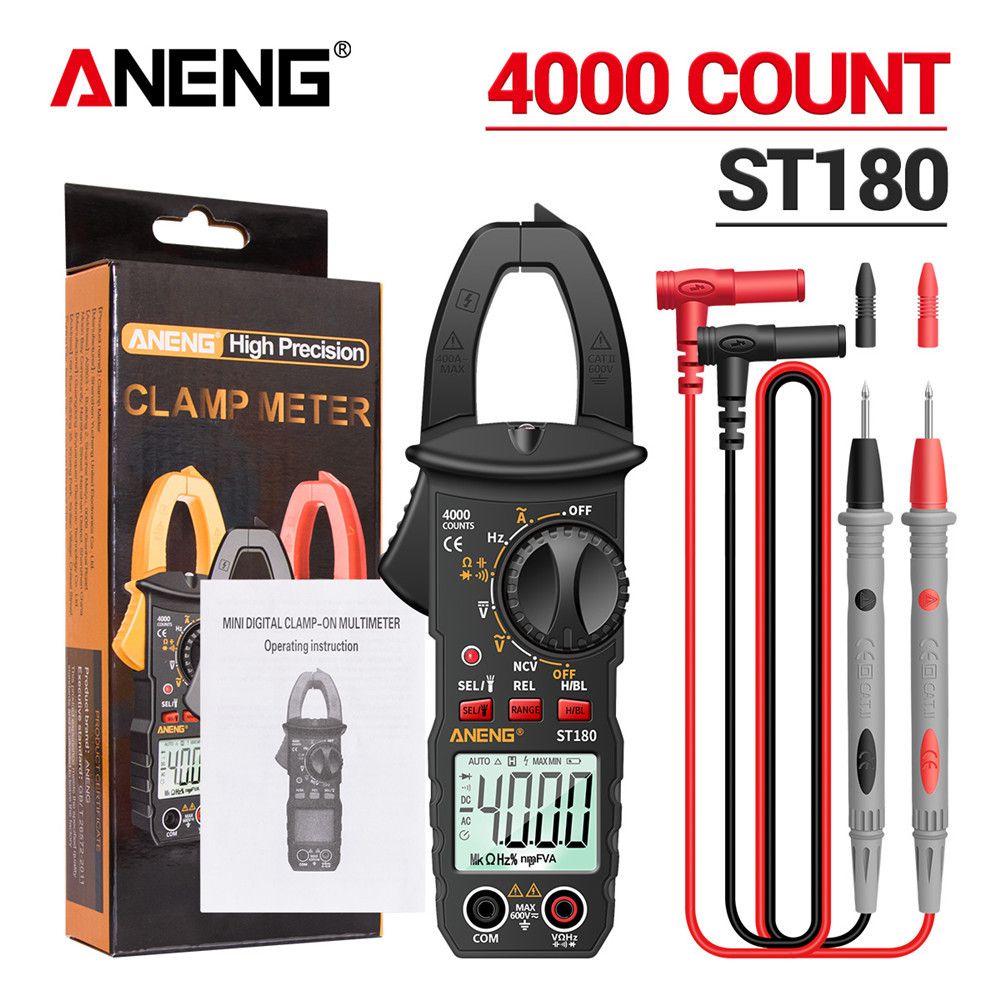 ANENG ST180 Smart Clamp Multimeter 600V Meter AC/DC Voltage Tester Ammeter Pliers Test Voltmeter Capacitance Ohm Current Tools