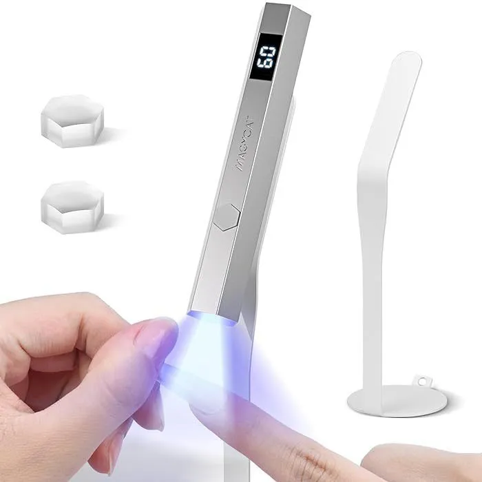 Mini Handheld UV Led Lamp For Nails Portable Rechargeable Nail Dryer For Curing Gel Polish With Display Manicure Machine