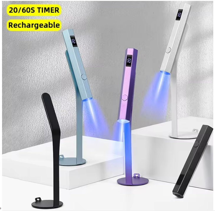 Mini Handheld UV Led Lamp For Nails Portable Rechargeable Nail Dryer For Curing Gel Polish With Display Manicure Machine