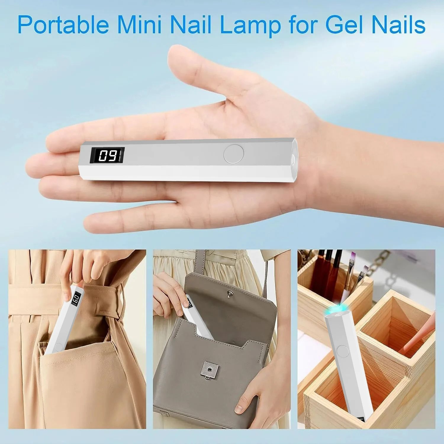 Portable Handheld Mini Nail Lamp For Gel Polish Quick Dry Flashlight Pen USB Nail Dryer Machine UV LED Nail Lamp