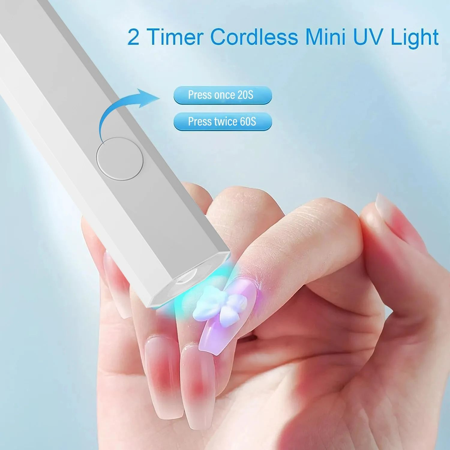 Portable Handheld Mini Nail Lamp For Gel Polish Quick Dry Flashlight Pen USB Nail Dryer Machine UV LED Nail Lamp
