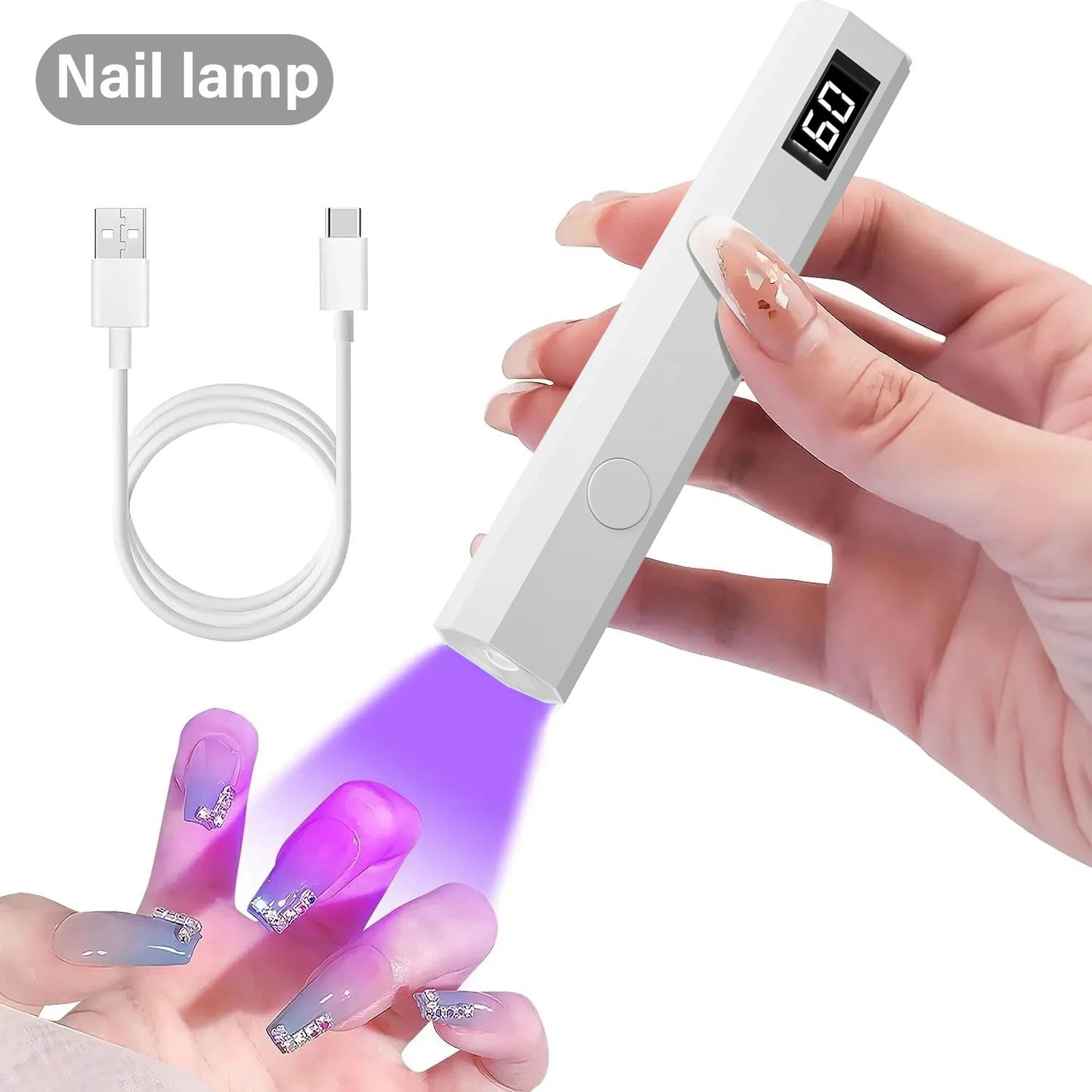 Portable Handheld Mini Nail Lamp For Gel Polish Quick Dry Flashlight Pen USB Nail Dryer Machine UV LED Nail Lamp
