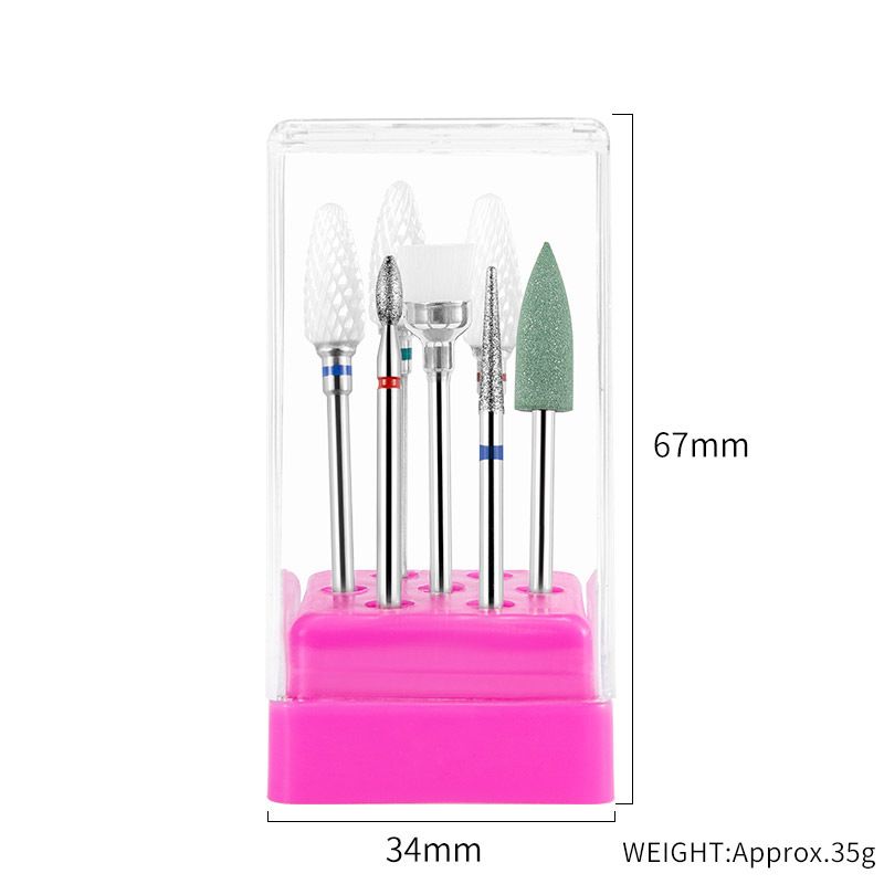 Ceramic Tungsten Carbide Nail Drill Bit Rotate Burr Milling Nail Cutter Bits Electric Drill Machine For Manicure Pedicure Tools