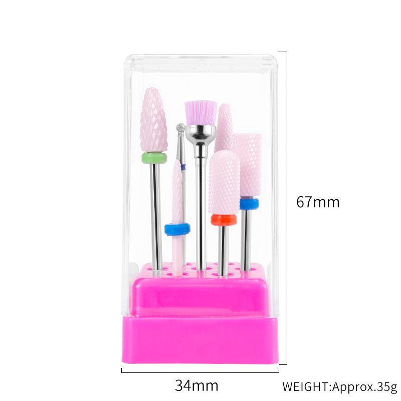 Ceramic Tungsten Carbide Nail Drill Bit Rotate Burr Milling Nail Cutter Bits Electric Drill Machine For Manicure Pedicure Tools