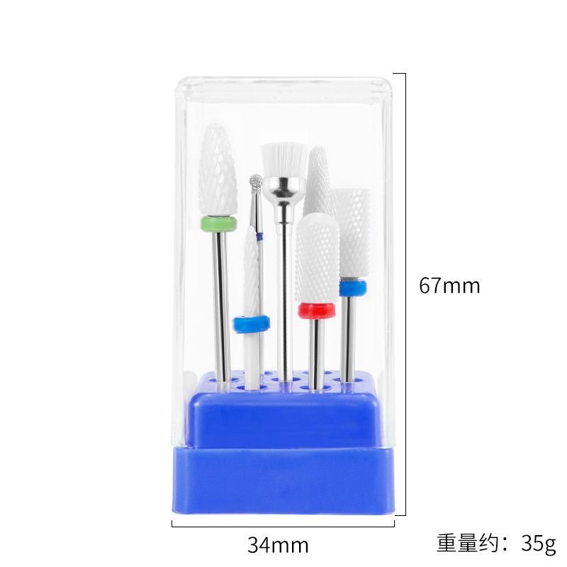 Ceramic Tungsten Carbide Nail Drill Bit Rotate Burr Milling Nail Cutter Bits Electric Drill Machine For Manicure Pedicure Tools