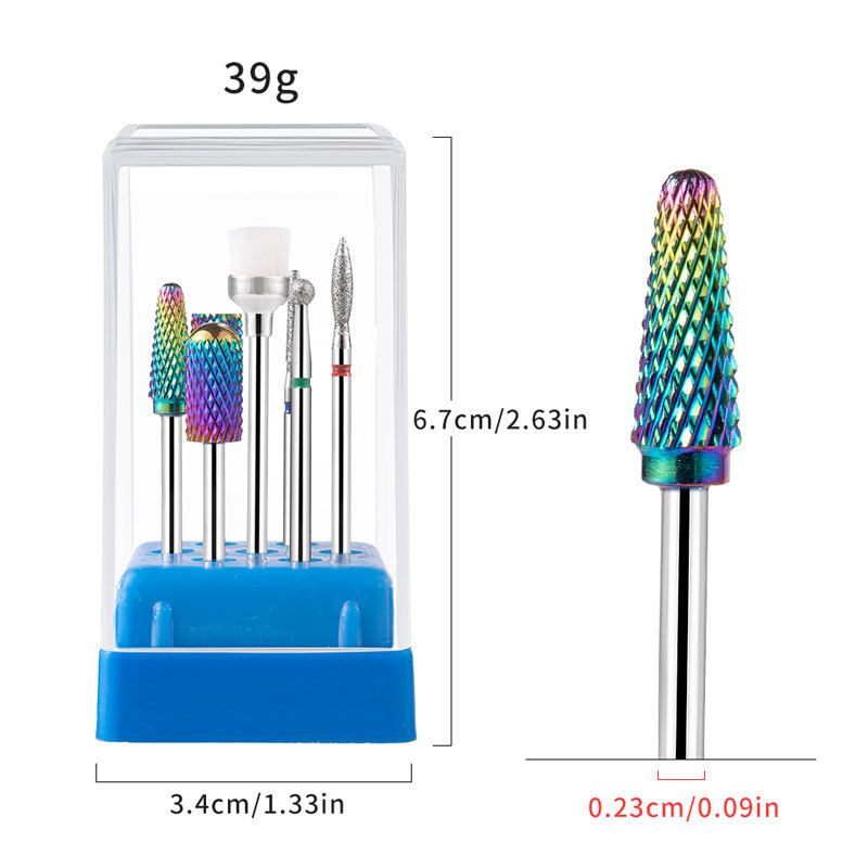 Ceramic Tungsten Carbide Nail Drill Bit Rotate Burr Milling Nail Cutter Bits Electric Drill Machine For Manicure Pedicure Tools