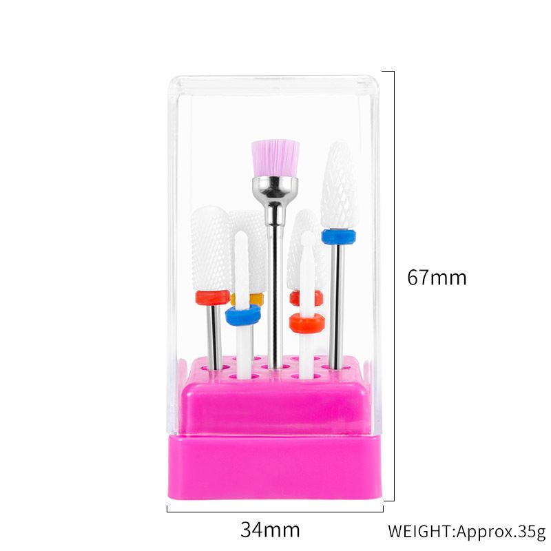 Ceramic Tungsten Carbide Nail Drill Bit Rotate Burr Milling Nail Cutter Bits Electric Drill Machine For Manicure Pedicure Tools