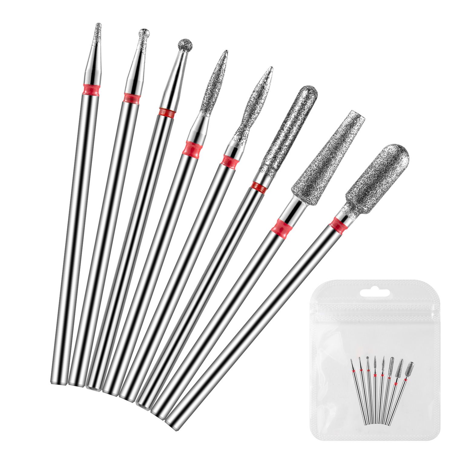 Ceramic Tungsten Carbide Nail Drill Bit Rotate Burr Milling Nail Cutter Bits Electric Drill Machine For Manicure Pedicure Tools