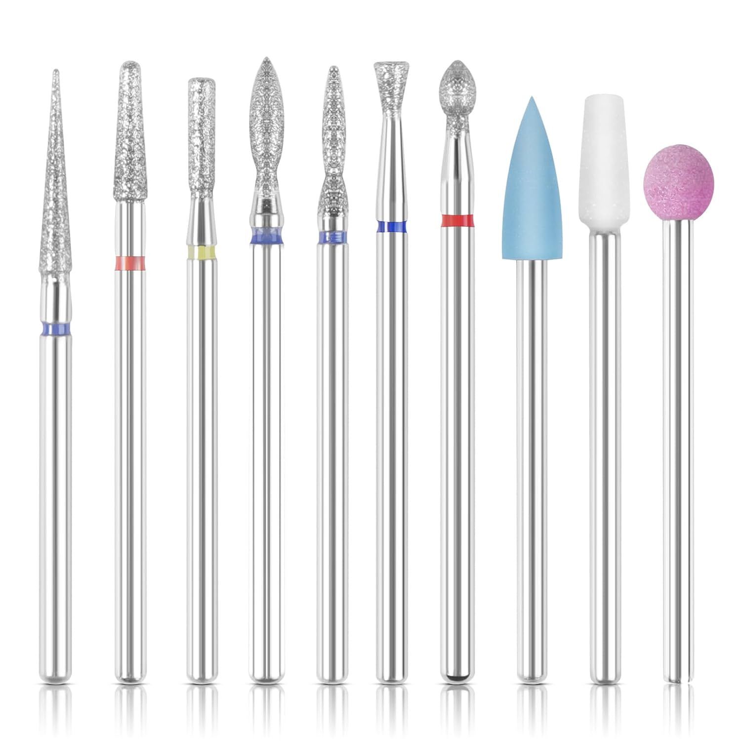 Ceramic Tungsten Carbide Nail Drill Bit Rotate Burr Milling Nail Cutter Bits Electric Drill Machine For Manicure Pedicure Tools
